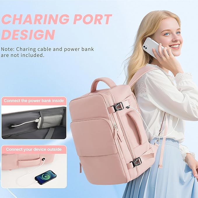 Travel Backpack for Women, Flight Approved Carry On Backpack - Image 3