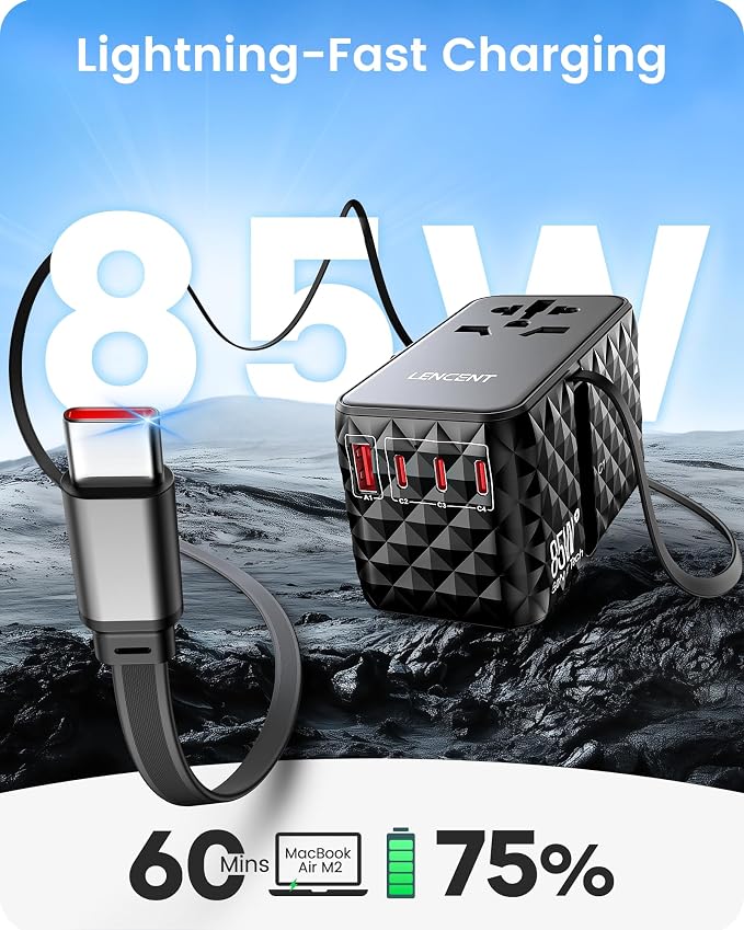 LENCENT 85W Universal Travel Power Adapter - Image 4