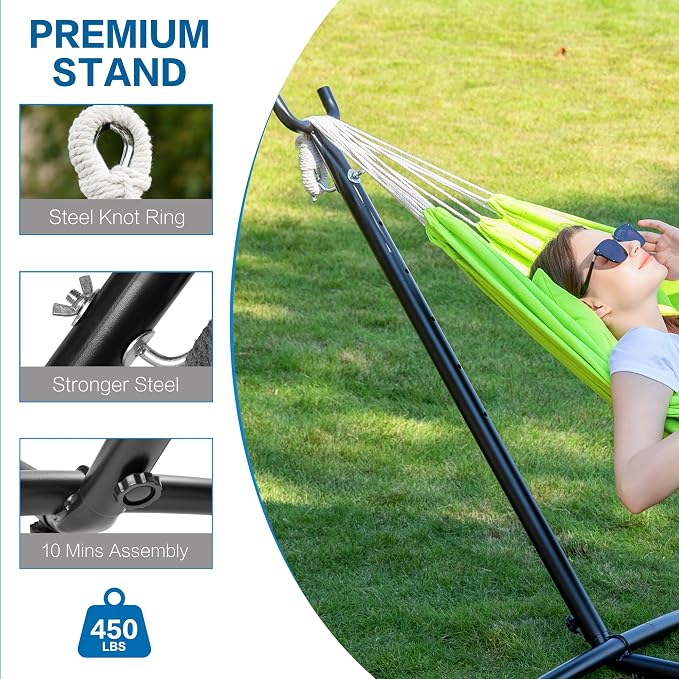 PNAEUT Double Hammocks with Stand - Image 7