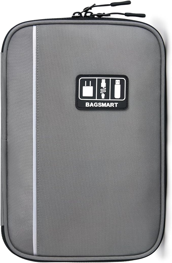 BAGSMART Electronics Travel Organizer Case, Compact Cable Organizer Bag by BAGSMART