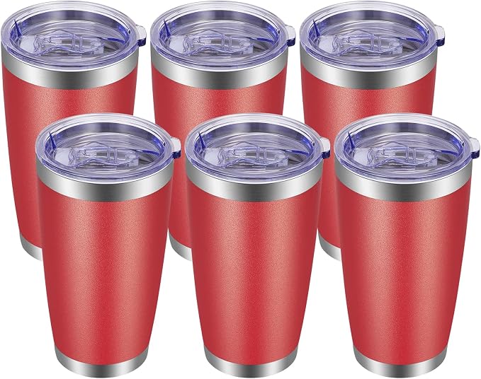 VEGOND 20oz Tumbler with Lid and Straw Stainless Steel Tumbler Cup Bulk Vacuum by VEGOND