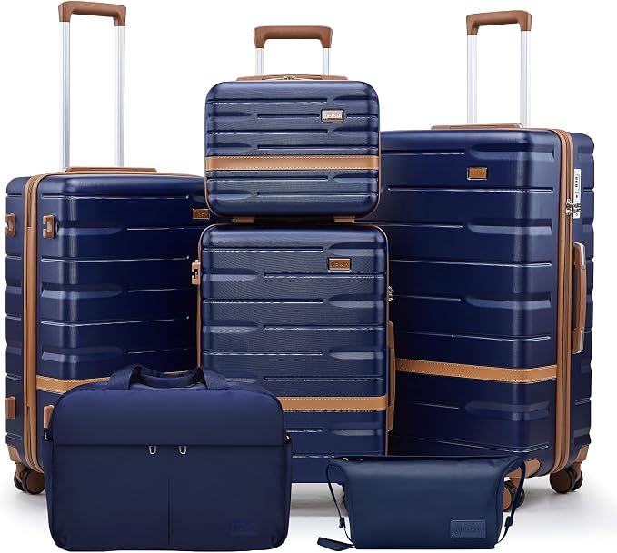 Luggage Sets, Suitcase with Spinner Wheels, PC+ABS Hardshell Travel Luggage Set by Unknown