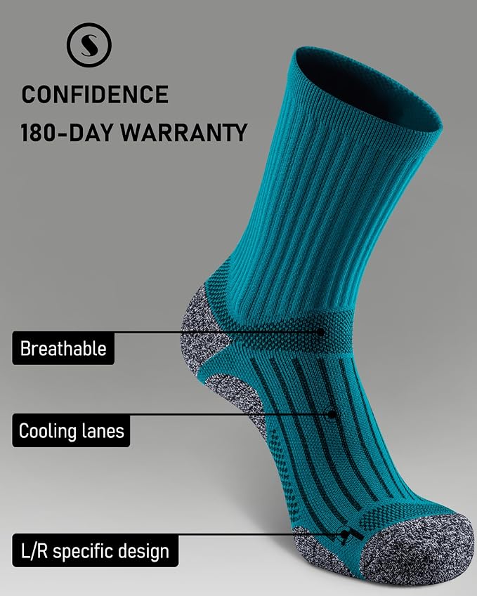 Elite Cushioned Compression Mid-crew Socks 4-Pack - Image 5