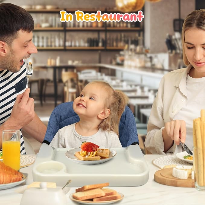 Hook On High Chair with Removable Dining Tray, Folding Portable Clip on Table - Image 9