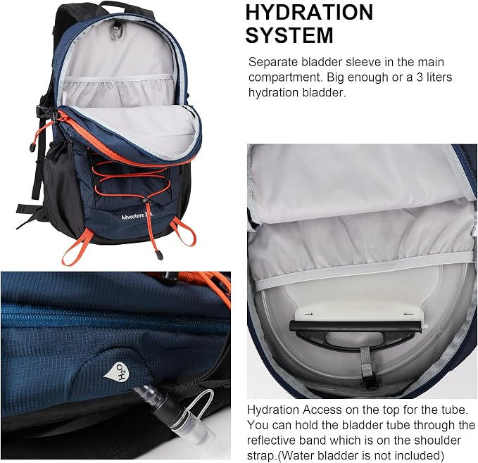 MOUNTAINTOP Hiking Backpack, 30L Camping Backpack, Men Women Hiking Daypack - Image 5