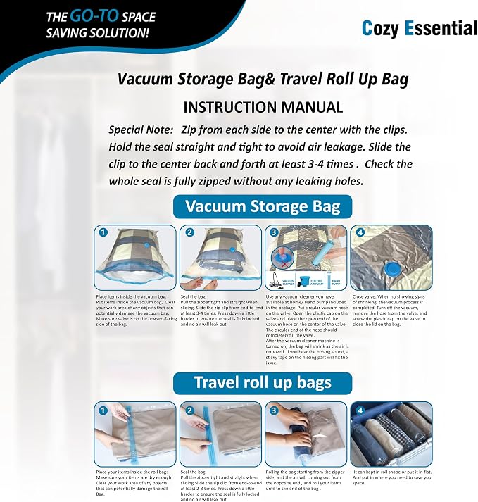 20 Pack Vacuum Storage Bags, Space Saver Bags Compression - Image 6