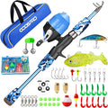 ODDSPRO Kids Fishing Pole Pink, Portable Telescopic Fishing Rod and Reel Combo by ODDSPRO