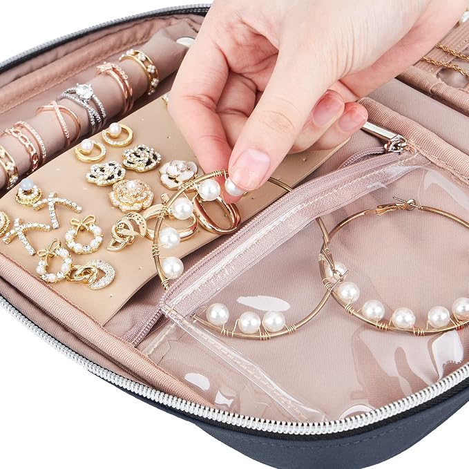 BELALIFE Travel Jewelry Organizer, Portable Jewelry Storage Case - Image 4