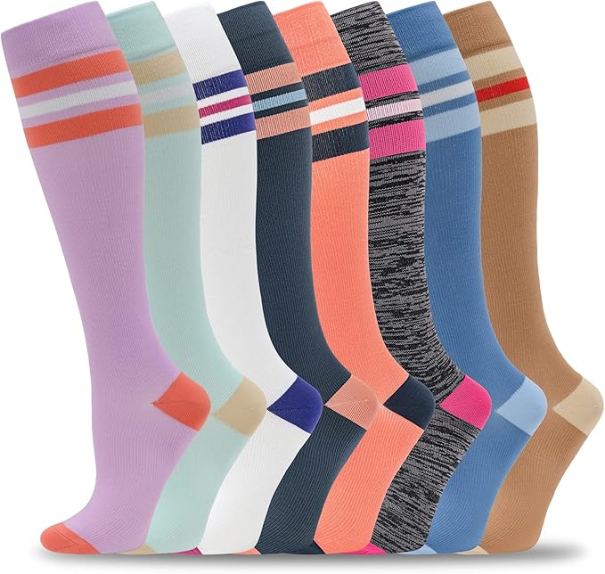 fenglaoda 8 Pairs Compression Socks by fenglaoda
