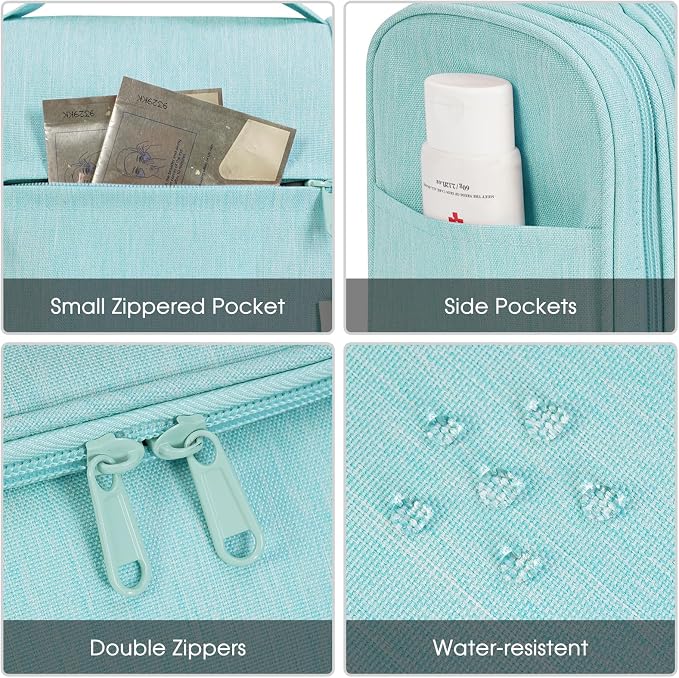 Narwey Hanging Toiletry Bag for Women Travel Makeup Bag Organizer Toiletries - Image 7