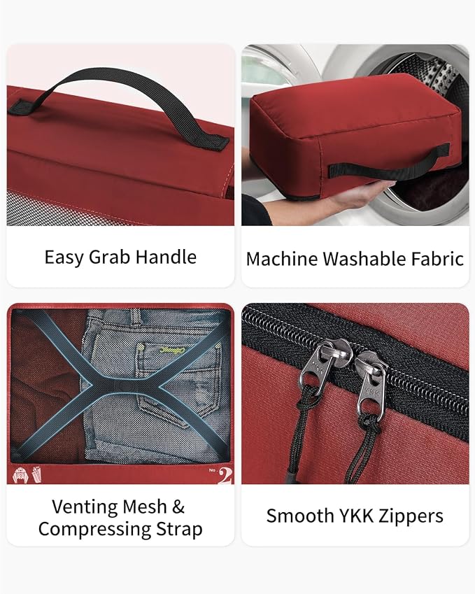 ECOHUB 7 Set Packing Cubes Tear-Resistant Luggage Packing Organizers - Image 5