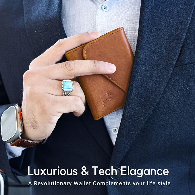 Leather RFID Wallet for Men, Slim Leather Mens Wallet, Handcraft Men's Wallets - Image 2