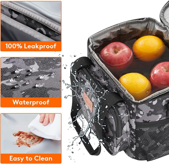 Lifewit Medium Lunch Bag Insulated Lunch Box Soft Cooler Cooling Tote - Image 5