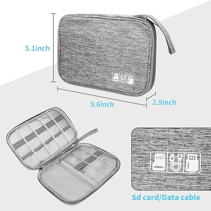 Electronics Organizer Travel Case, Electronic Accessories Storage Bag, Portable - Image 5