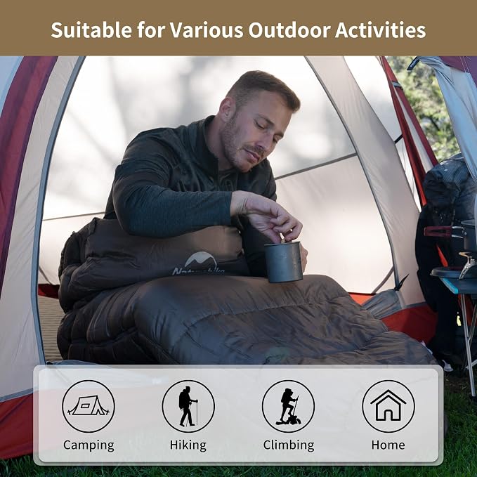 Naturehike Sleeping Bags for Adults, 23/39℉ Mummy Backpacking Sleeping Bag - Image 4