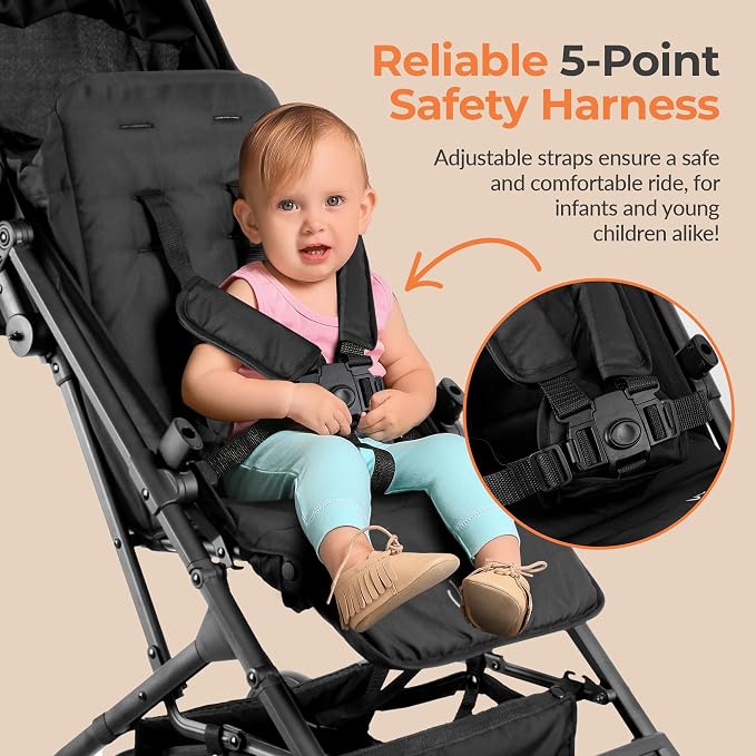 Jovial Lightweight Baby Stroller, Folding Travel Stroller - Image 3