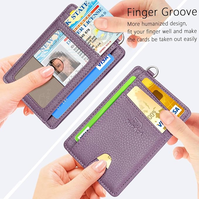 FurArt Slim Minimalist Wallet, Front Pocket Wallets, RFID Blocking, Credit Card - Image 3