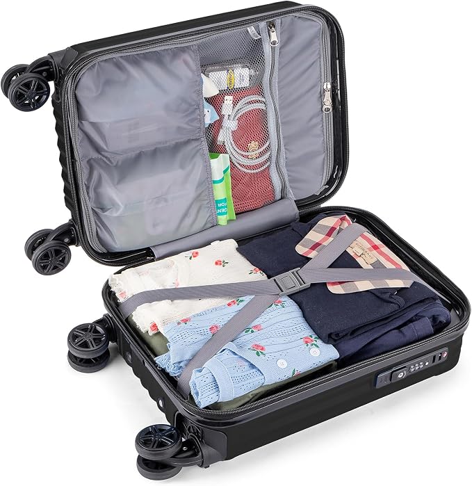 Personal Item Small Suitcase 18x14x8 Inches Hardside Built In TSA Lock & USB - Image 6