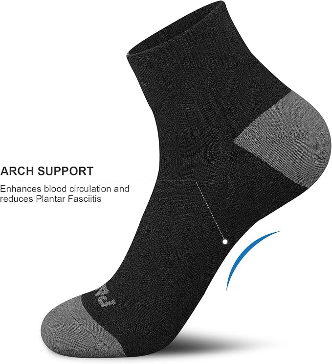 PAPLUS Ankle Compression Socks for Women 6 Pairs, Running Athletic Socks - Image 4