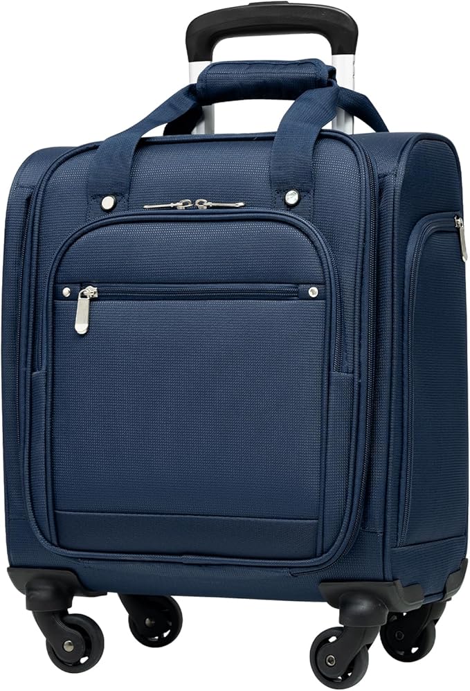 Coolife Underseat Carry On Luggage Softside Lightweight Rolling Travel Bag by COOLIFE