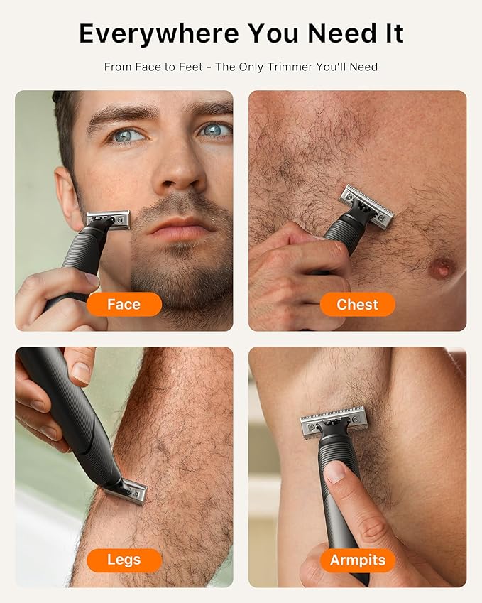 USB-C Fast Charging, Groin & Ball Hair Painless Electric Shaver, Travel Razors - Image 6