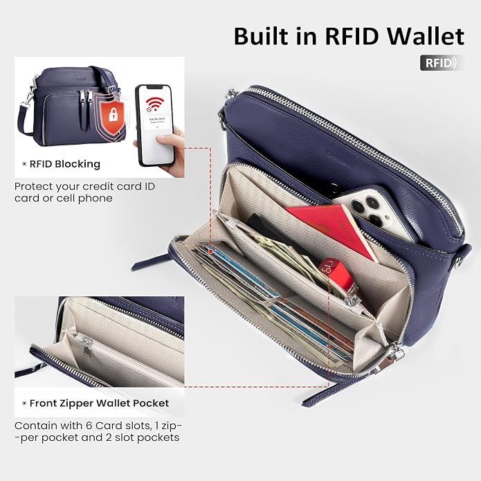 befen Genuine Leather Crossbody Purses - Image 2