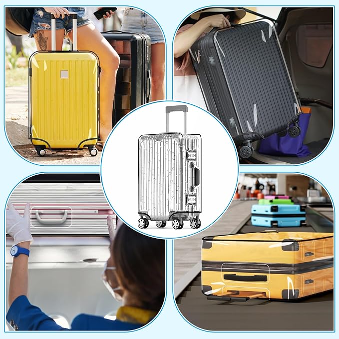 Yotako Clear PVC Suitcase Cover Protectors 20 Inch Luggage Cover - Image 7