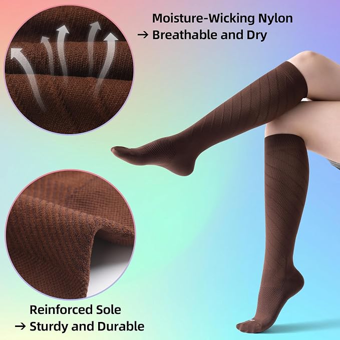 4 Pairs Light Compression Socks - Image 5