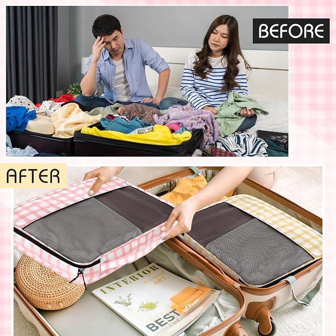 5 Pcs Packing Cubes for Suitcase Large Travel Cubes Carry on Luggage Organizer - Image 3