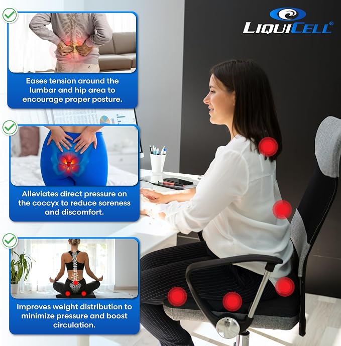 LiquiCell Coccyx Seat Cushion, Aid - Image 5