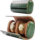 MR.OKAY 2 Watch Travel Case-Classic Leather Watch Case by MR.OKAY