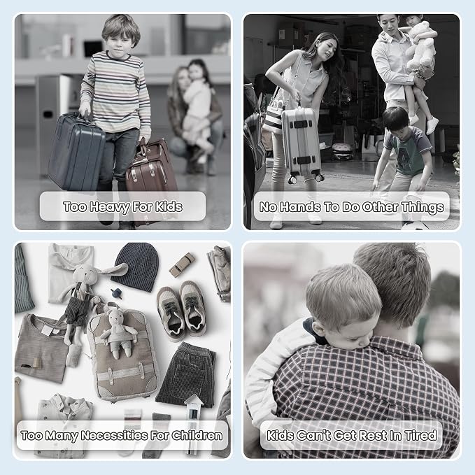 Kids Ride-on Luggage with Spinner Wheels Suitcase, Kid's Ride-On Suitcase Help - Image 5