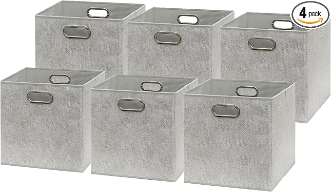 SIMPLE HOUSEWARE 11-Inch Collapsible Fabric Cube Storage Bin by SimpleHouseware