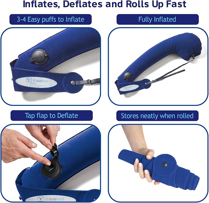 TRAVELREST Ultimate Inflatable Travel Neck & Body Pillow - Image 7