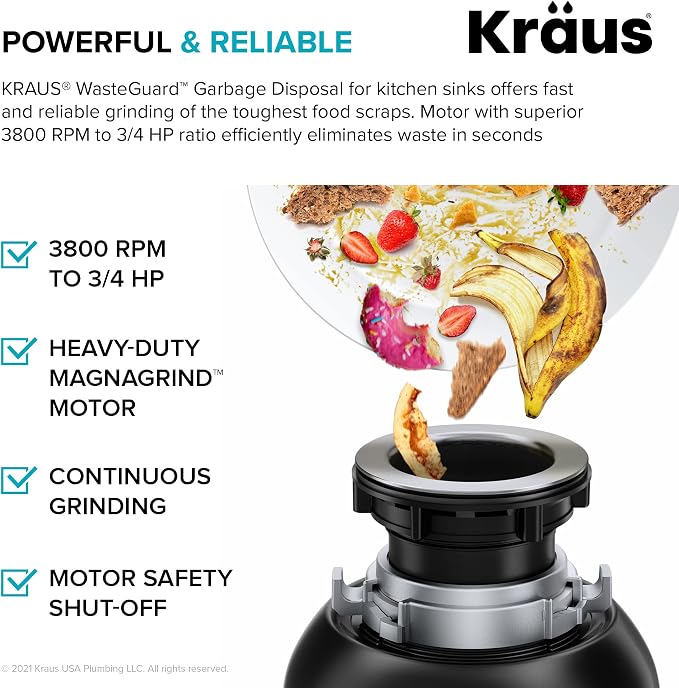 KRAUS Forteza™ 33” Dual Mount 60/40 Double Bowl Granite Kitchen Sink in Black - Image 8