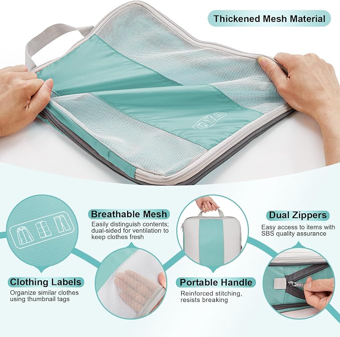 10 Set Compression Packing Cubes - Image 6