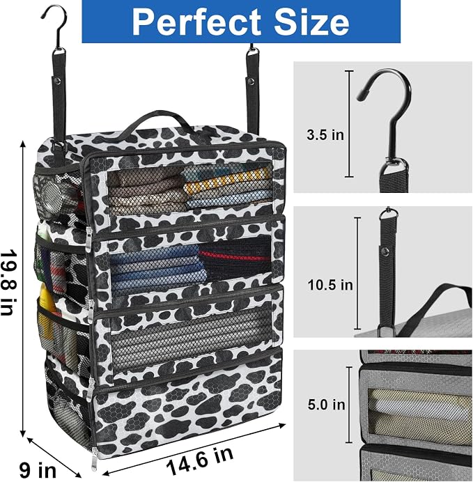 Suitcase Organizer, Travel Luggage Organizer Portable Hanging Travel Shelves - Image 4
