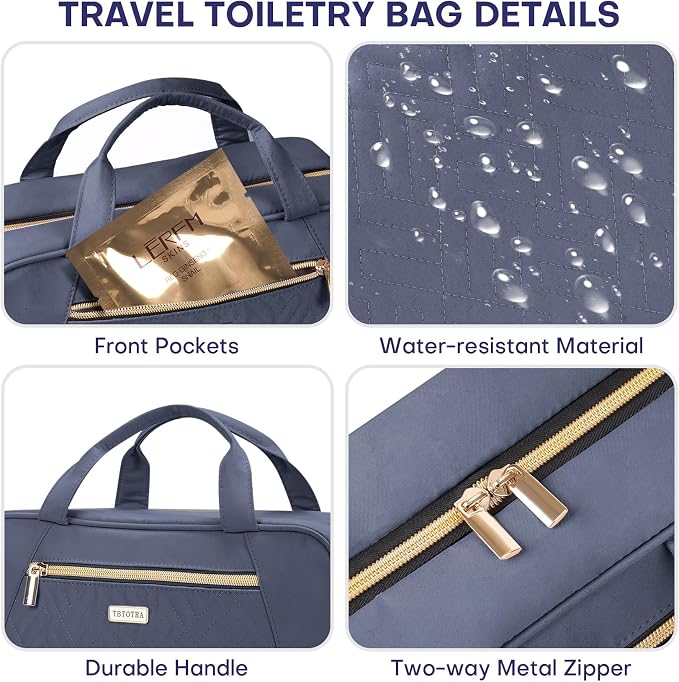 Hanging Toiletry Bag for Women Travel, 2 Sizes Large & Small Waterproof - Image 6