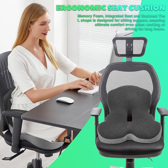 Buttocks Cushion for Office Chair Memory Foam Seat Pad for Butt Support - Image 7