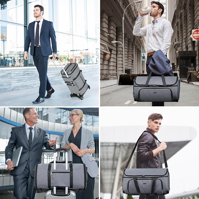 Garment Bags with Wheels, Garment Convertible Weekender Bags, Large Garment Bags - Image 7