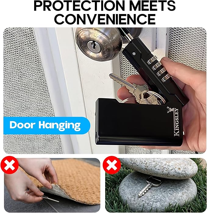 Kingsley Guard-a-Key Black Realtor's Lockbox Portable Resettable Hanging Key - Image 2
