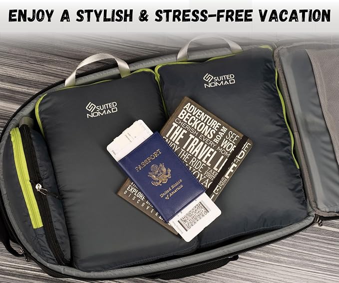 6 Set/3 Set Ultralight Compression Packing Cubes, Suitcase and Backpack Travel - Image 6