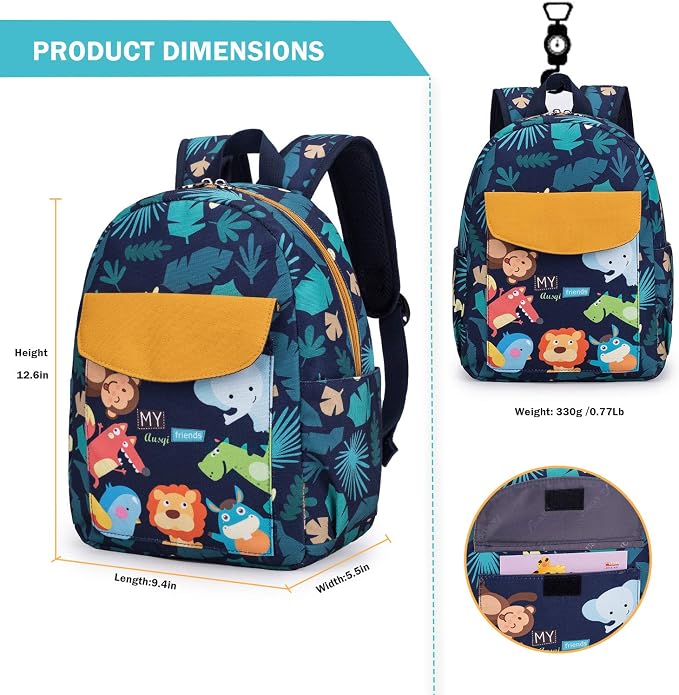 willikiva Cute Zoo Little 2d Backpack Kid Backpacks - Image 2