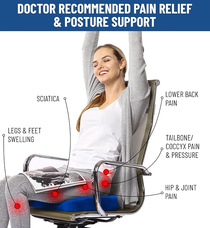 Everlasting Comfort Doctor Recommended Memory Foam Seat Cushion - Image 7