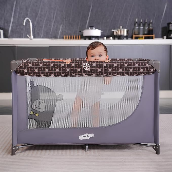 Pamo Babe Portable Crib Baby Playpen - Image 4