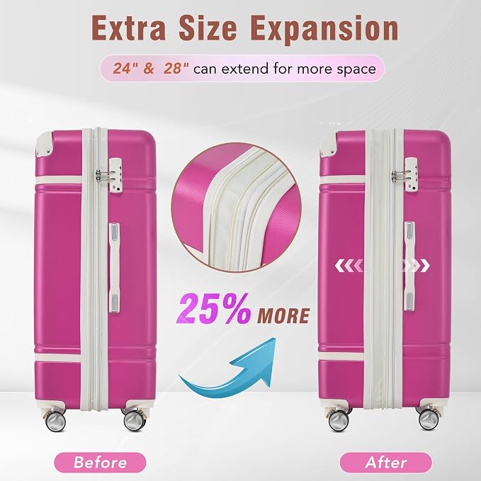 Merax Suitcase Set 28 inches Expandable Luggage - Image 7
