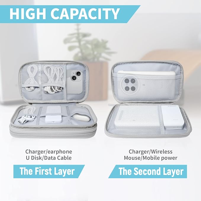 Electronics Travel Organizer, Portable Waterproof Electronic Travel Storage Bag - Image 5