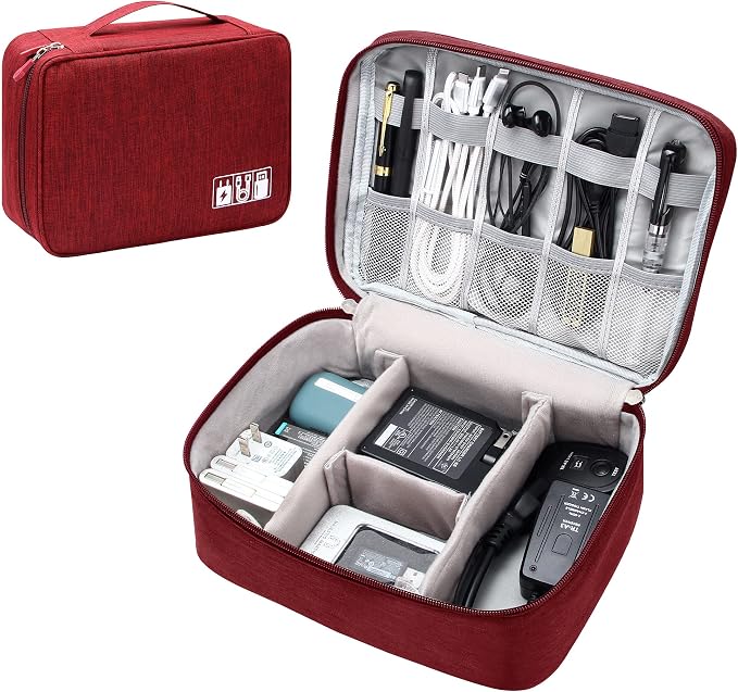 Electronics Organizer Travel Universal Cable Organizer Bag Waterproof by SELLYFELLY