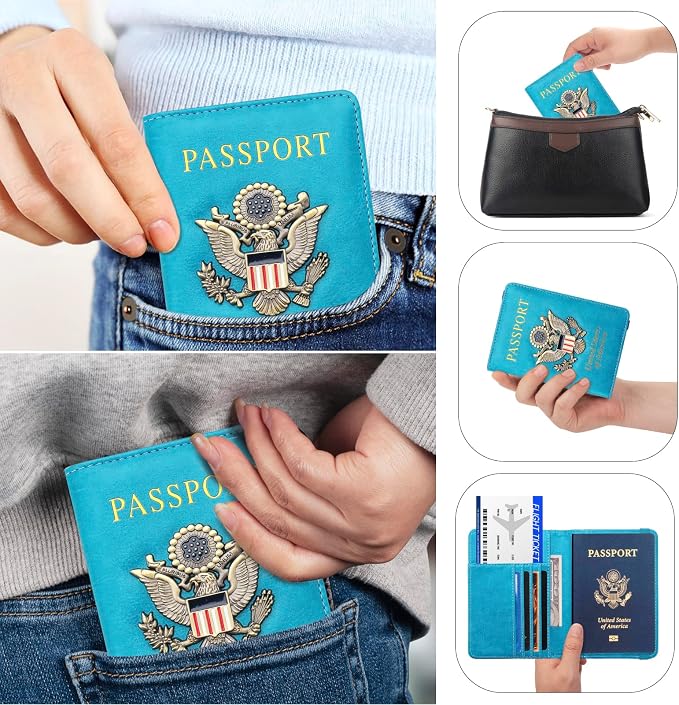 Passport Holder for Travel Passport Cover for Men Passport Wallet Case - Image 6