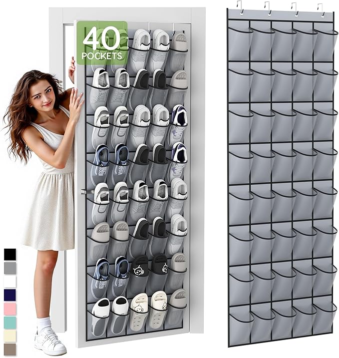 Unjumbly Over the Door Shoe Organizer by Unjumbly